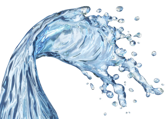 Lori Anzalone Illustration - Beverage Illustrator of Liquid blue water splash realistic wave