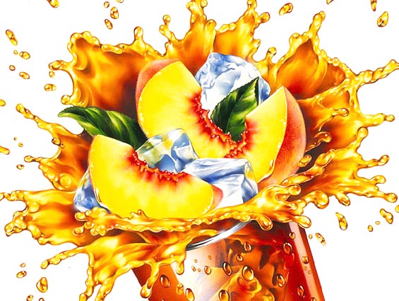ice tea peach. Illustrator of Iced Tea