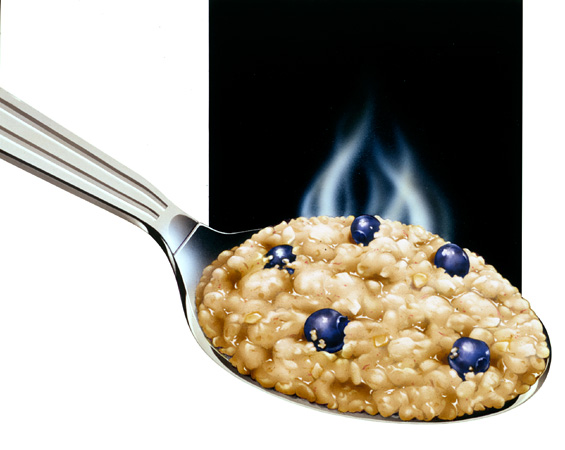 Lori Anzalone Illustration - Food Illustrator of blueberries on spoon
