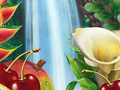 Nature Illustration of jungle scene in tropics