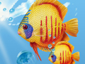 Nature Illustration of ocean scene fish puzzle game