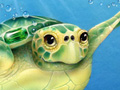 Nature Illustration of sea turtle swimming picture stock